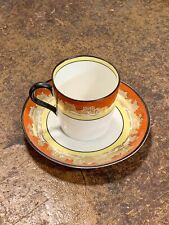 Bright VINTAGE ART DECO BISTO Bishop & Stonier COFFEE CUP CAN & SAUCER VGC