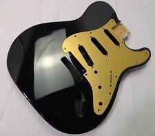 Tele Strat Hybrid Guitar Body With Alumnum Pickguard Black Finish ≦ 4.4Lbs