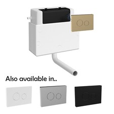 Nuie Pneumatic Dual Flush Universal Access Concealed Cistern & Round Push Button
