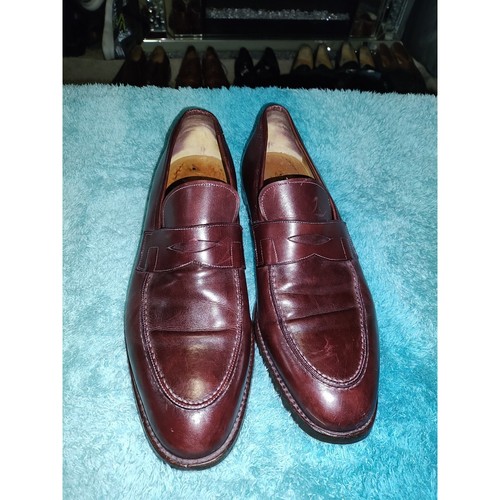 Santoni leather penny loafers - leather,