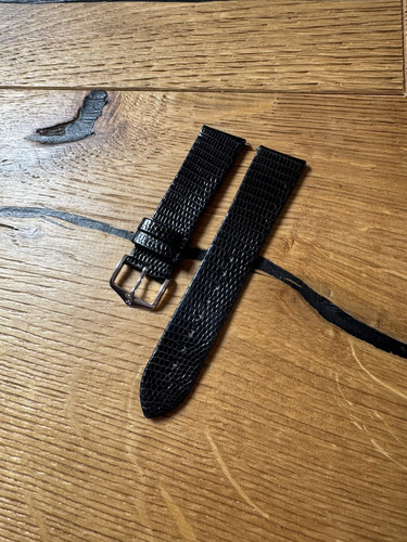 Hirsch genuine lizard black - genuine,