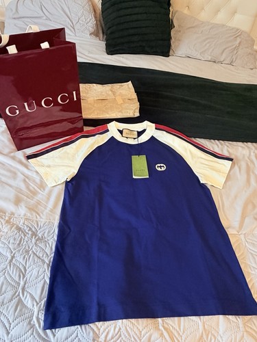 Gucci logo embroidered crew - logo,