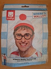 Smiffys Where's Wally Adult Costume Unused Purchase Hat and Glasses
