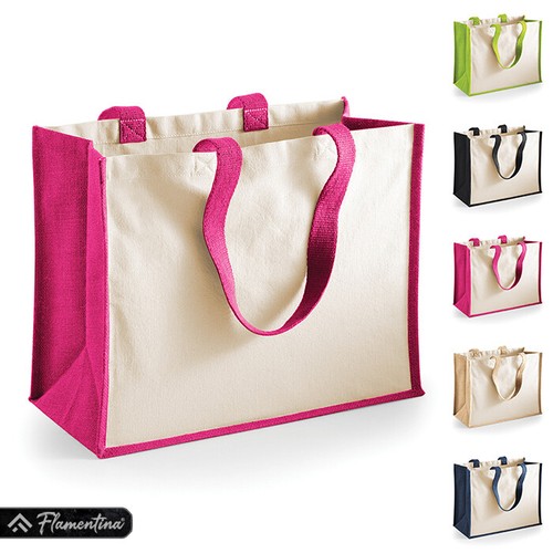 Reusable shopping bag jute - shopping,