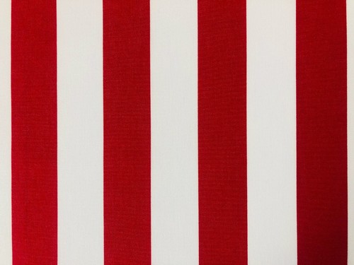 Red white stripe dralon - red,