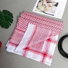 3x Red/White Saudi Men's Women's Arab Scarf  Shemagh Amama Yashmagh Keffiyeh