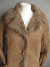 GENUINE SHEEPSKIN SHEARLING COAT 10 12 vintage YEOVIL ladies made in England