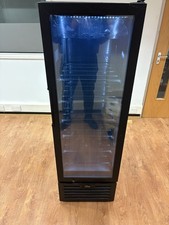 LED-Lit Drinks Fridge Glass Door Beverage Refrigerator