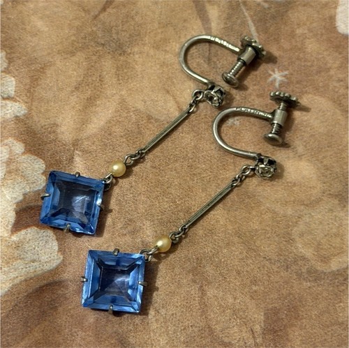 Antique art deco platinon blue - deco,