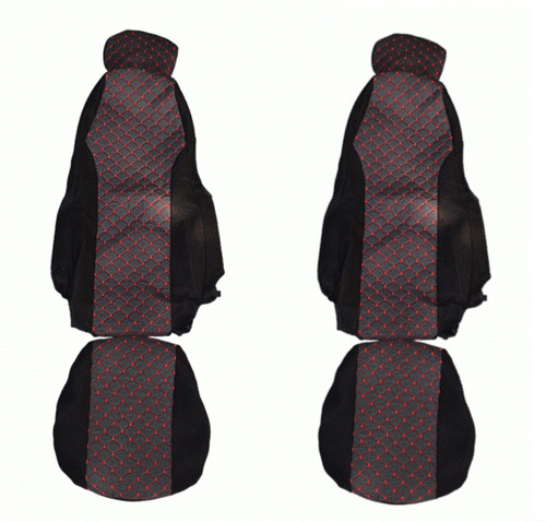 Black with red - black,