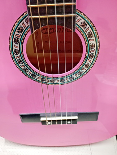 Pink elevation acoustic guitar - pink,