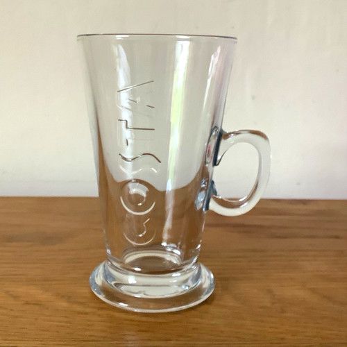 Clear glass latte mug with - glass,