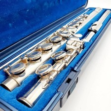 YAMAHA YFL-211S Flute Silver E mechanism Well-maintained Used with Hard Case