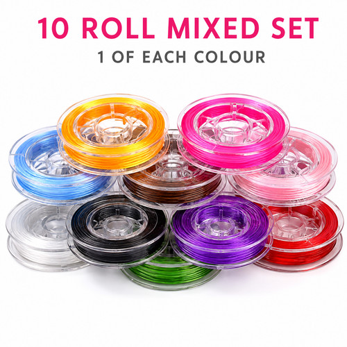 Rolls 8mm stretch elastic - 0.8mm,