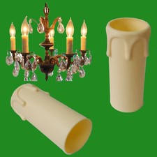 6x Ivory Drip Candle Sleeve