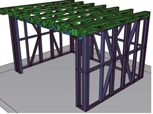 Garden building metal frame - building,
