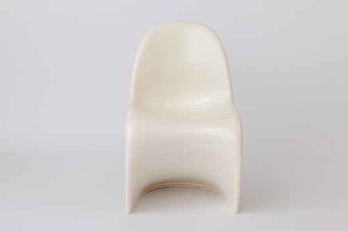 Vintage white panton chair - white,