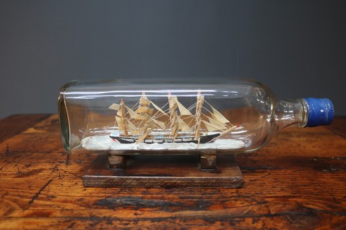 Vintage ship bottle 4 - ship, a