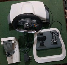 Microsoft Xbox 360 Racing Steering Wheel, Complete with Foot Pedals and Clamp