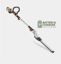 VonHaus Pole Hedge Trimmer Cordless, Long Reach Telescopic Cutter, 20V Battery