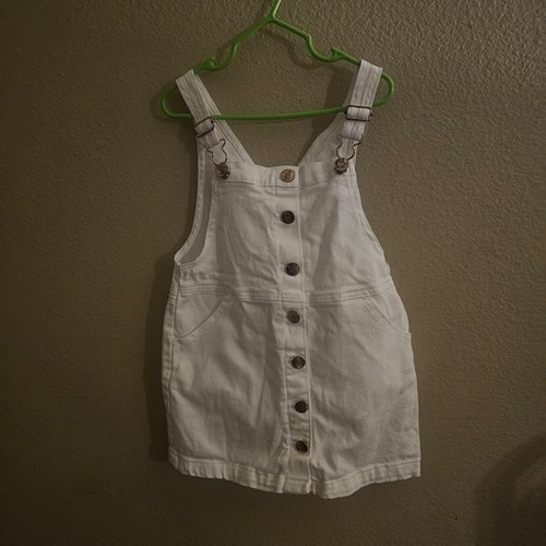 Kids white overall dress - , size