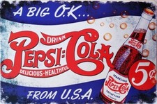 Pepsi Cola Metal plaque 20x30