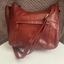 Rusty Red Leather Shoulder Bag