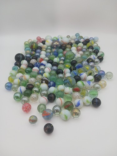 1kg vintage glass marbles - 1kg+,