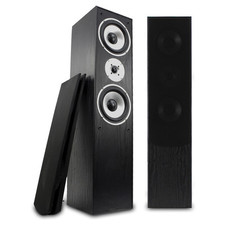 Fenton SHFT60B Black HiFi Tower Speakers 350W - Floor Standing Home Audio