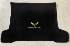 Car Mat Trunk Mat Corvette C7 Coupe Black Yellow Nubuckband