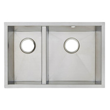 Kitchen Sink 1.5 Bowl Stainless Steel Undermount Rectangular Basin Modern