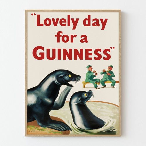 Vintage guinness seal poster - seal,