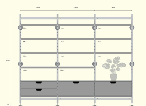 Vitsoe shelving units silver - shelving,