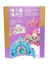Djeco Do It Yourself Princess Tiaras Kit - Children's Tiara Mosaic Craft Kit 