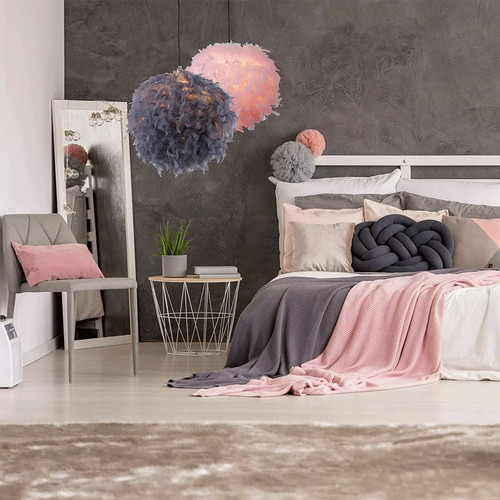 Fluffy feather light lamp - fluffy, light/lamp