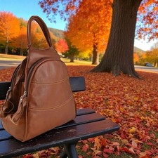 Gianni Conti Italian Medium Leather Rucksack Backpack With Adjus Straps 584849