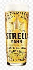 2 x Estrella pint glasses