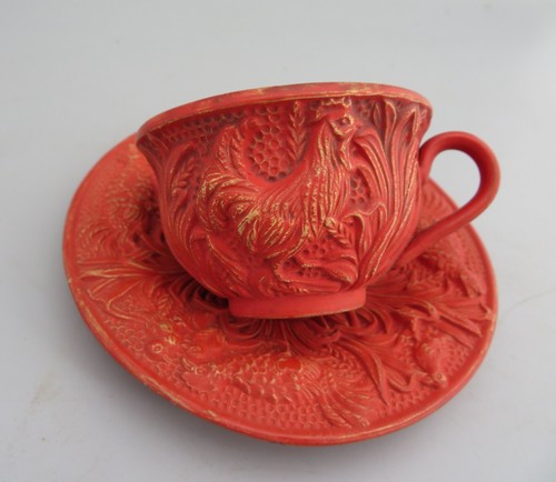 Small cup saucer stamped - small, &