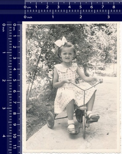 Girl riding tricycle bicycle - girl,