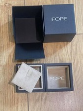 Genuine Original Fope Luxury Jewellery Chain Pendant Necklace Ring Box Complete