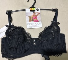 M&S BOUTIQUE NOVA LACE UNDERWIRED, NON PADDED FULL CUP Bra In BLACK Size 32D