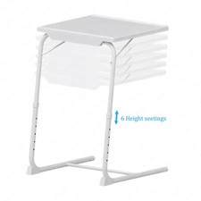 FOLDING PORTABLE TV DINNER DESK SERVING TRAY TABLE MATE TRAY LAP TRAY ADJUSTABLE
