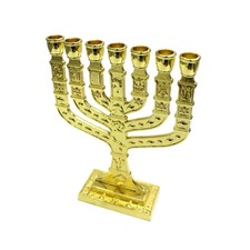 7 Branch Holder Holy Grail Menorah Jewish Candlestick Stand Decor
