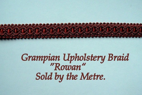 Red upholstery braid grampian - upholstery, "grampian