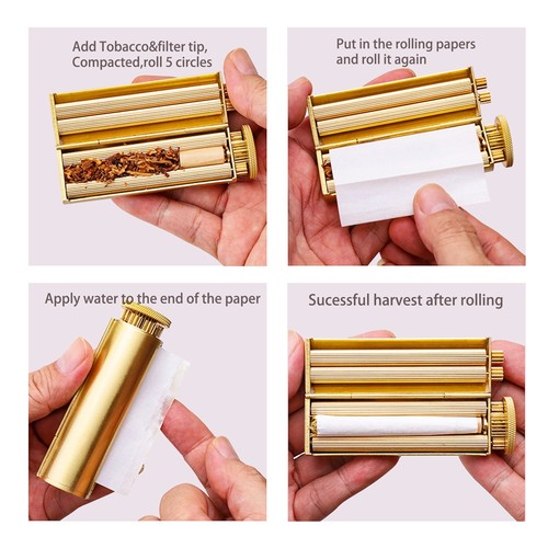 Vintage cigarette roller brass - vintage,