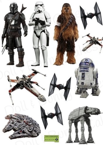 Star wars edible cake toppers - edible,