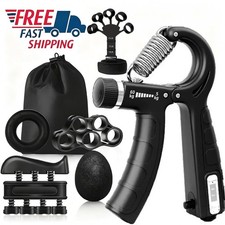 Hand Grip Strengthener Set Wrist Finger Forearm Exercise Resistance Gripper Kit