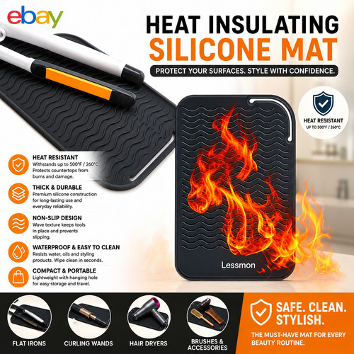 Heat resistant mat for - mat,