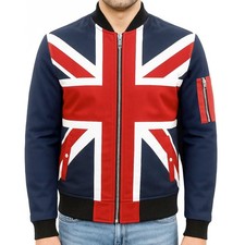 Union Jack British Flag UK Cafe Racer Vintage Simple CLARA Cotton Jacket