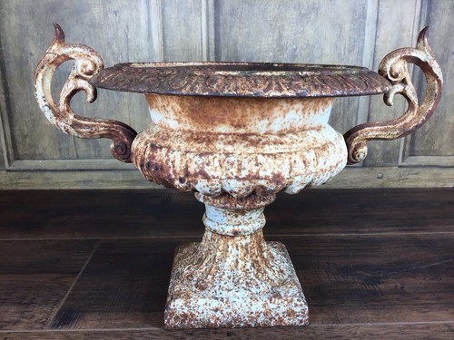 Antique cast iron garden - garden, urn